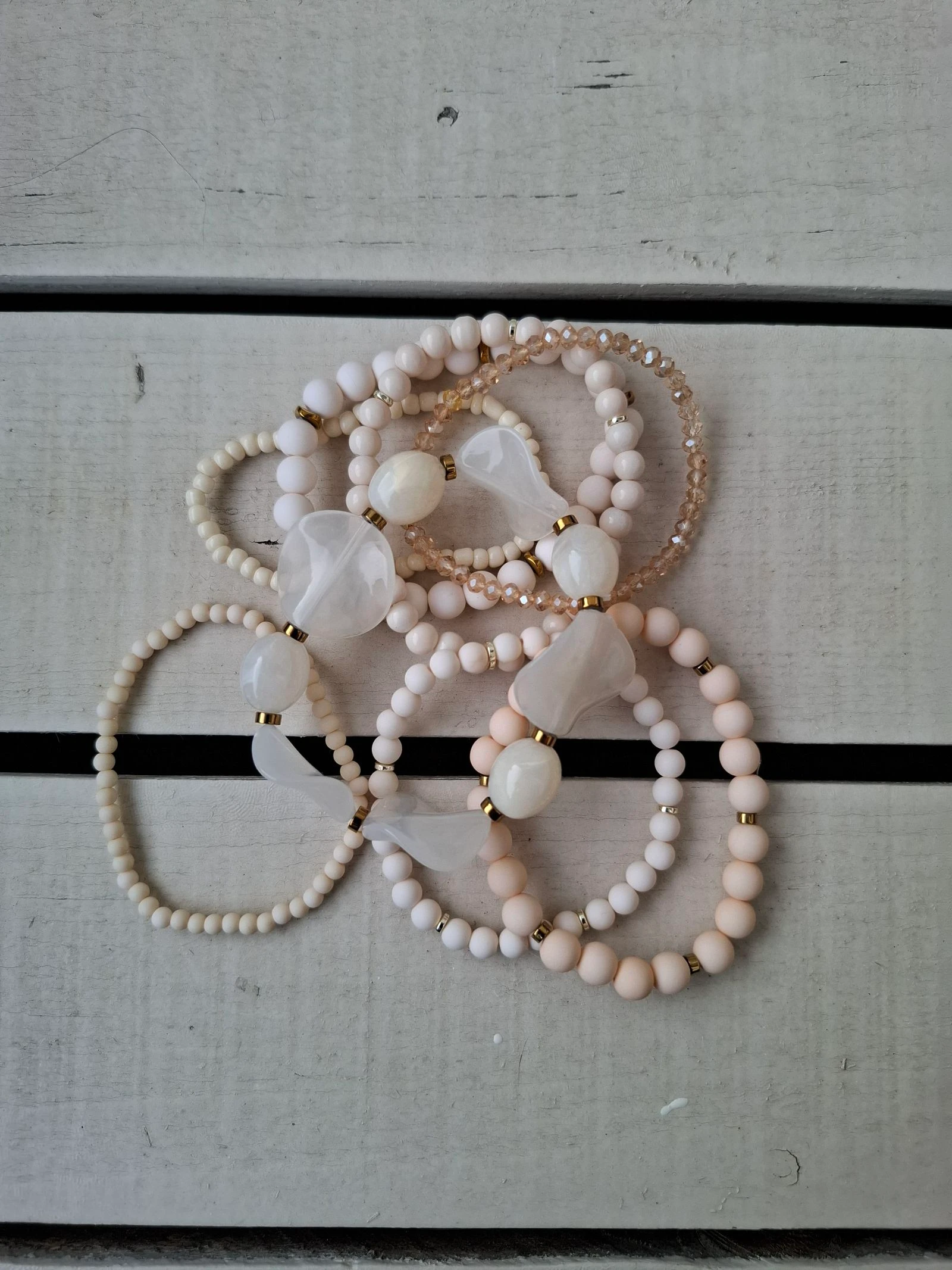 Bracelet/ armbanden set ivoor – photo 2